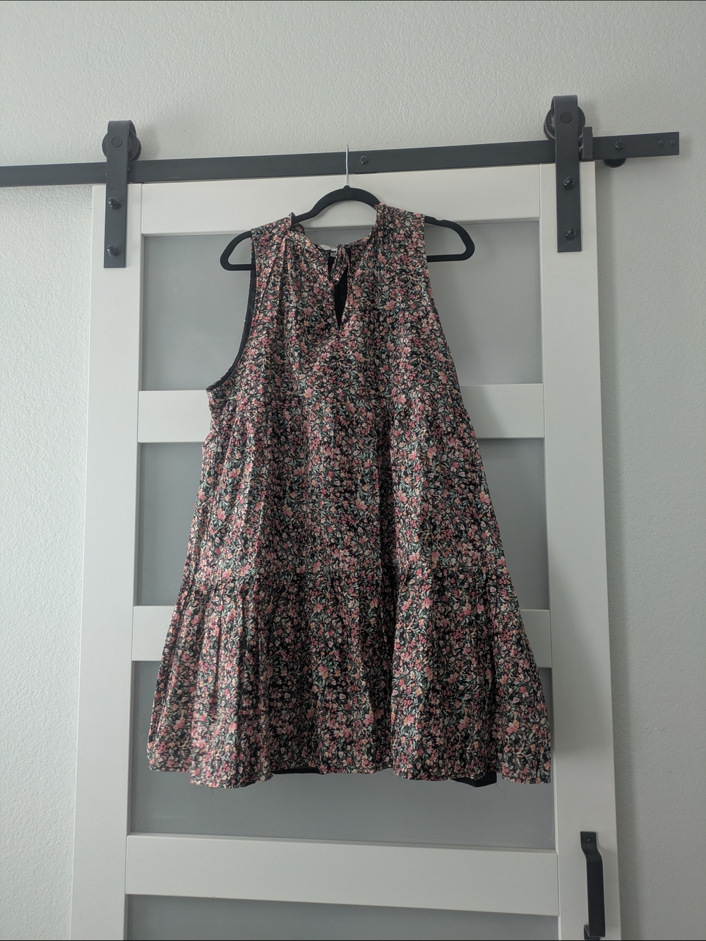 BB Dakota by Steve Madden Black Dress with Pink & Green Floral